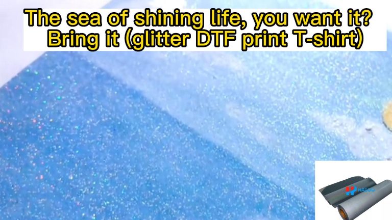 The sea of shining life, you want it? Bring it (glitter DTF print T-shirt)