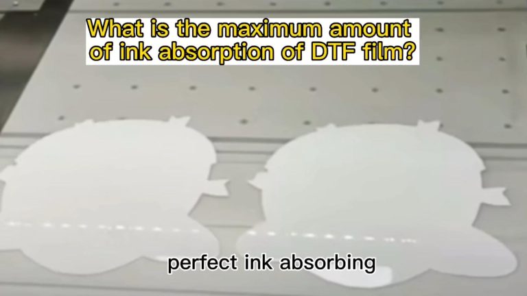 What is the maximum amout of ink absorption of DTF film?